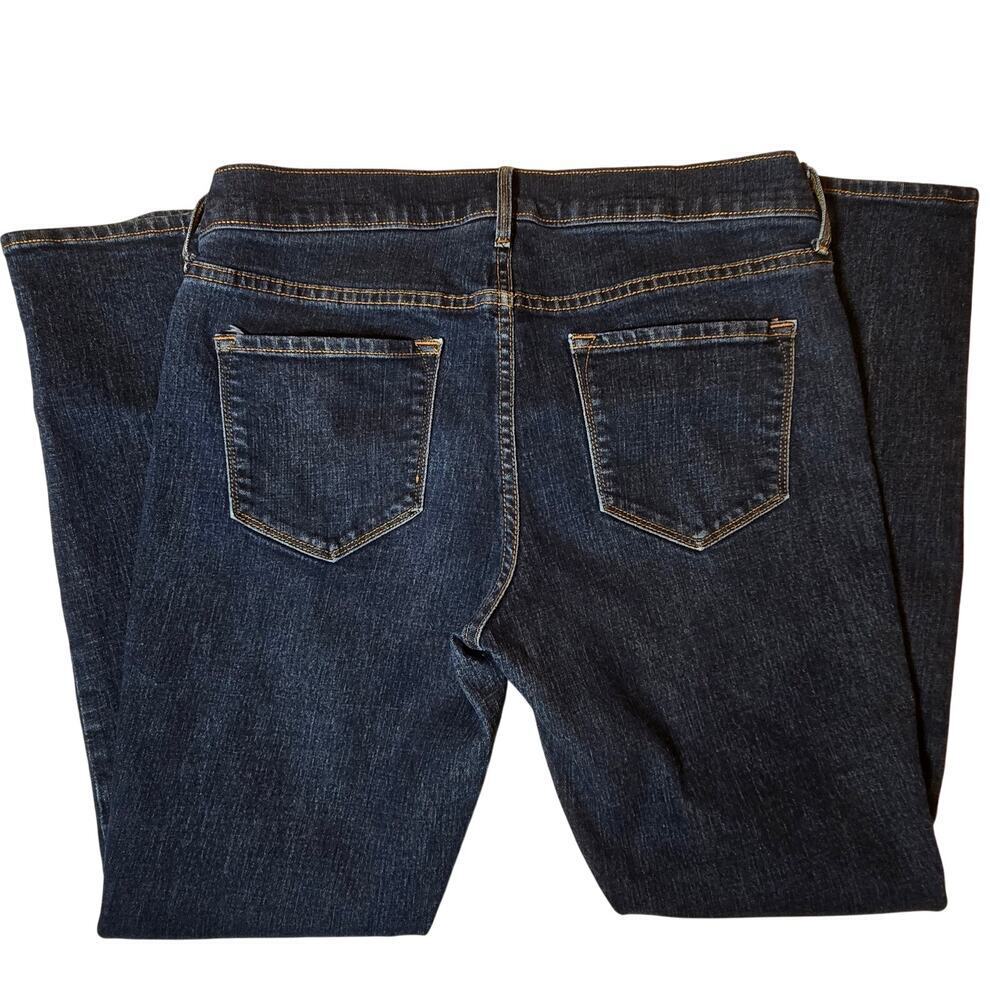 Old Navy Original Mid Rise Dark Blue Denim Jeans Rustic Women's Size 10 Short - Picture 2 of 3